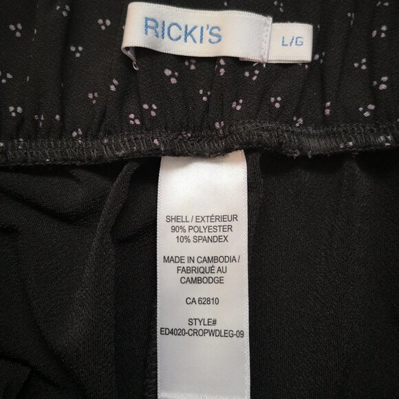 Ricki's Ladies Size Large Wide Leg Pull On Style Capri Length Loose Fit Pants - Picture 3 of 7